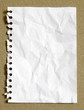 Wrinkled note paper