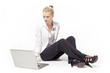 Woman with a laptop computer