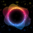 Rainbow Circle Border with Sparkles and Swirls. Rainbow Circle Border with Sparkles and Swirls.