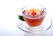 A cup of black tea in white background A cup of black tea in white background