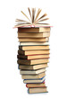 Pile of books isolated on white background Pile of books isolated on white background