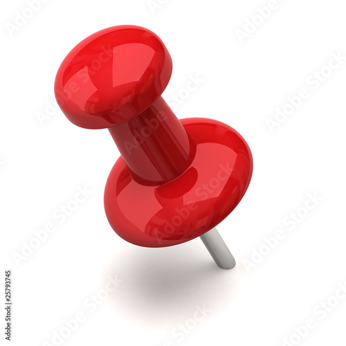 Illustration: Red thumbtack Red thumbtack