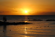 Seaside with sunset