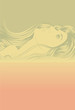 Woman's face with long detailed hair Woman's face with long detailed hair