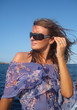 Mädchen auf Yacht