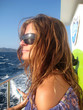 Mädchen auf Yacht
