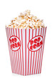 Box of red and white popcorn box