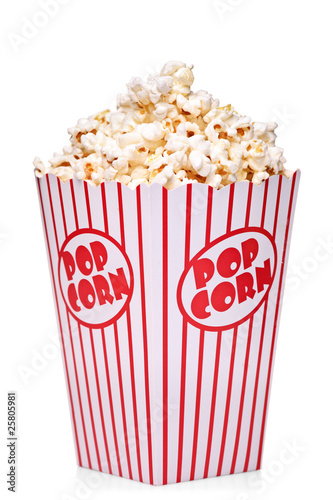 Photo: Box of red and white popcorn box Box of red and white popcorn box
