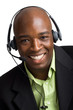 Photo: African American telephone support agent African American telephone support agent