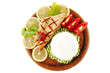 salmon pepper and soft cheese