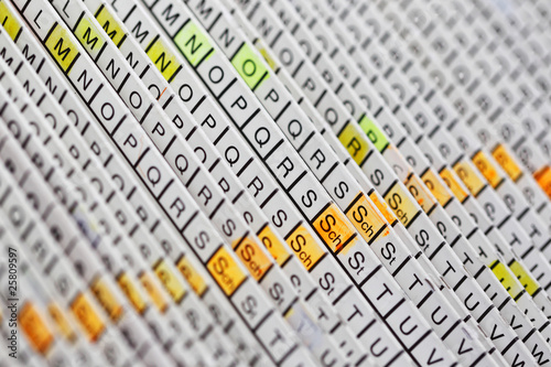 Photo: Bürokratie Register Kartei Alphabet Ablage Bürokratie Register Kartei Alphabet Ablage