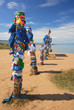 Bryat traditional holy poles Bryat traditional holy poles