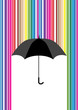 Colorful rain, barcode and umbrella vector illustration