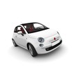 weißes Auto PKW mit roten Sitzen