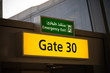 Airport gate signs