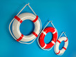 Lifebouys on wall