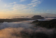 Foto: Morgensonne auf der Bastei Morgensonne auf der Bastei