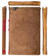 vintage book sides set - spine, first cover, cut and top sides