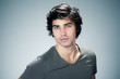 homme brun portrait beauté mode