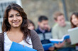 Student with a group Student with a group