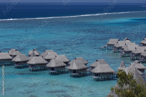 Photo: Luxury hotel bungalows in Moorea island Luxury hotel bungalows in Moorea island