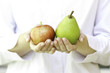 Fresh fruits in woman's hands