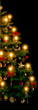 Weihnachtsbaum leuchtend geteilt
