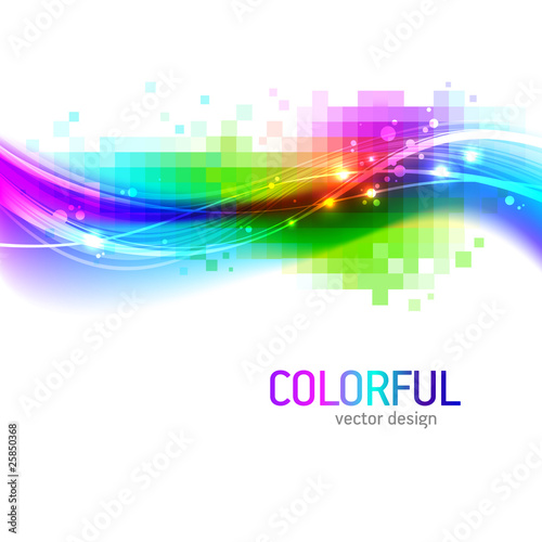 Vector: Abstract vector background with colorful wave Abstract vector background with colorful wave