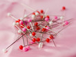 Photo: Pink sewing background Pink sewing background