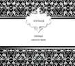 Vector damask gold pattern and frame