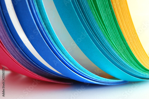 Photo: paper strips rainbow paper strips rainbow