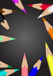 Colorful wooden pencils - Vector