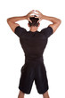 Man in black from back Man in black from back