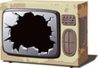 Old broken TV set.