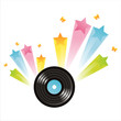 vinyl record with star splash vinyl record with star splash