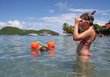 baignade aux Saintes en Guadeloupe