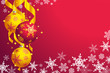クリスマス （Christmas snowflakes and baubles)