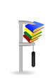 Vector illustration of the book clamped by a clip Vector illustration of the book clamped by a clip