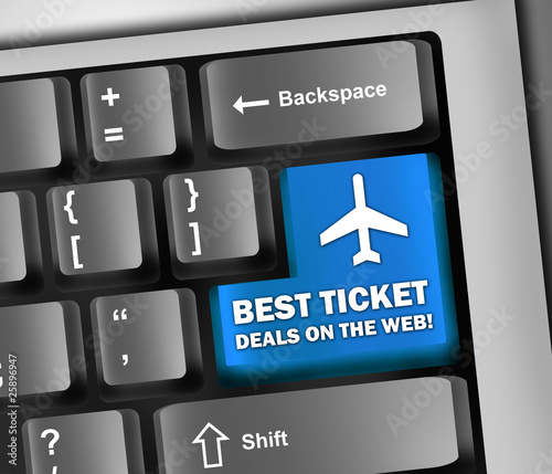 Illustration: Keyboard Illustration "Best Ticket Deals On The Web!" Keyboard Illustration "Best Ticket Deals On The Web!"