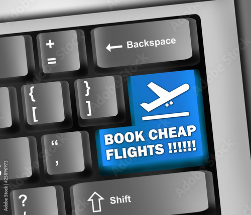 Illustration: Keyboard Illustration "Book Cheap Flights !!!!!!" Keyboard Illustration "Book Cheap Flights !!!!!!"