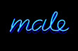 Male neon sign