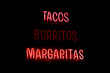 Mexican food neon sign