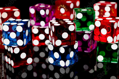Colorful Vegas Casino Gaming Dice Y FotoLuminate #25899980 - See