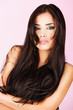 Pretty woman with long hair Pretty woman with long hair