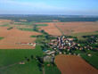 Aerial view of typical french village in Vosges region Aerial view of typical french village in Vosges region