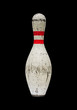 Bowling pin on black