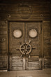 Old wooden door
