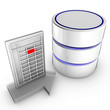Icon symbolizing the data import into a database Icon symbolizing the data import into a database