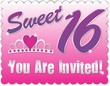 Sweet Sixteen Invitation