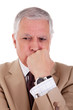 Portrait of a handsome mature businessman, thinking